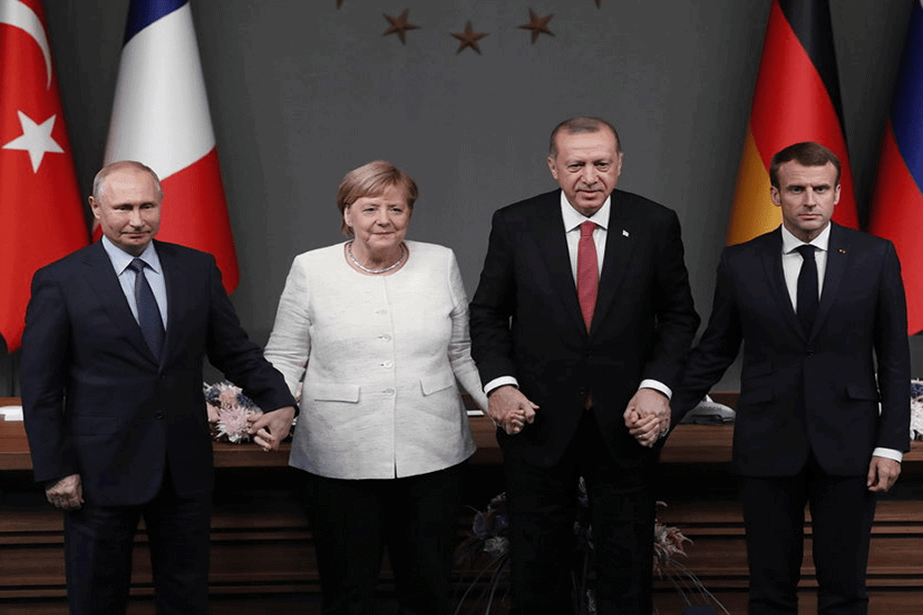  Macron, Merkel and Erdogan held phone talks on Syria