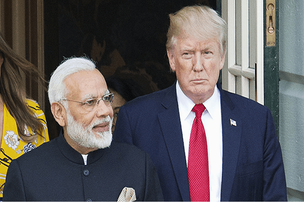 The President of the United States, Donald Trump, arrived in India on Monday morning for his first official visit to the country and was greeted by a large crowd.