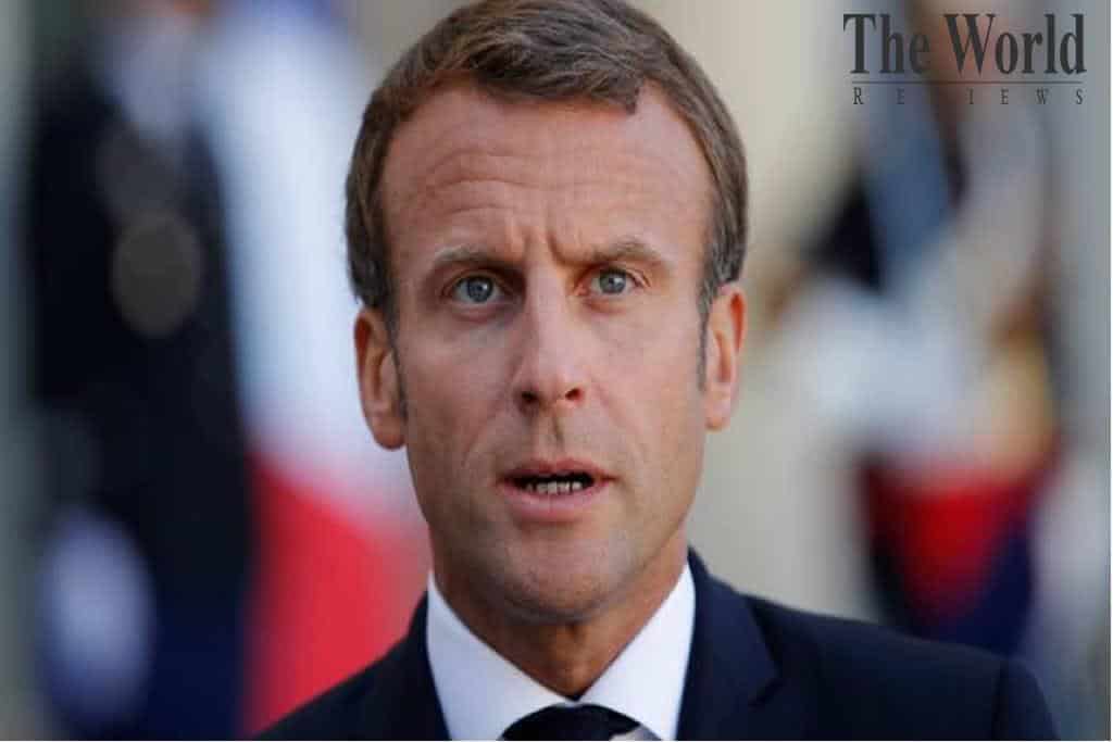 Emmanuel Macron French President addresses about coronavirus outbreak in the Country