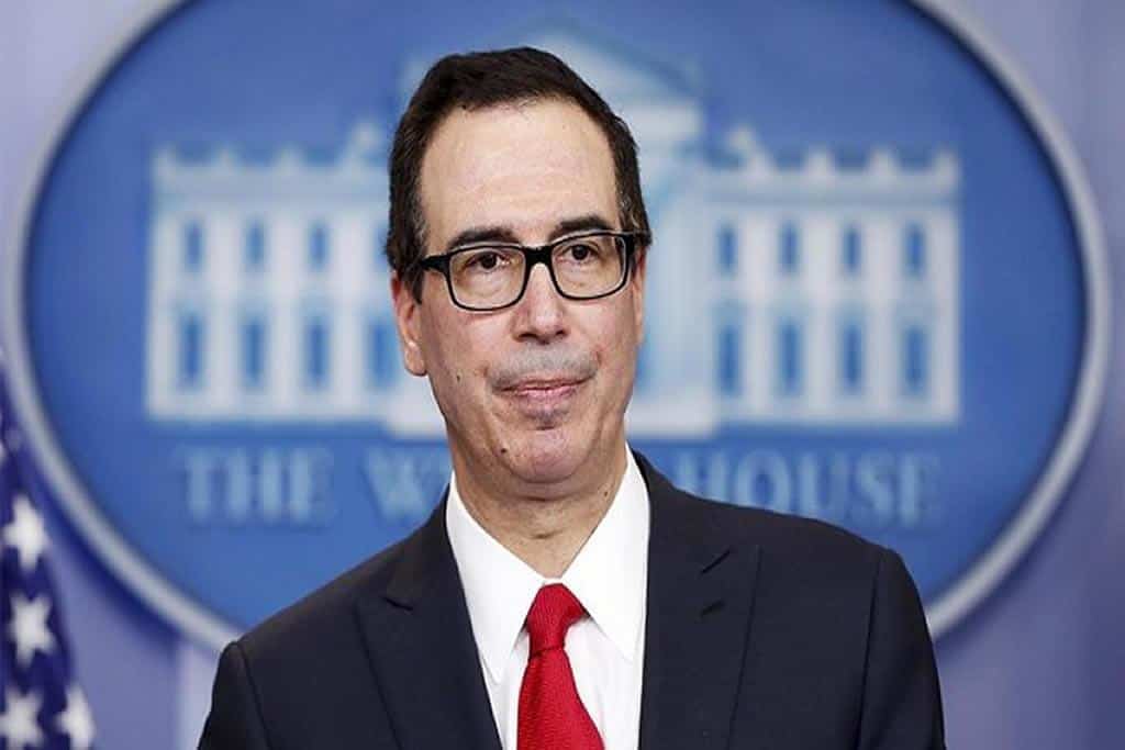 Treasury Secretary Steve Mnuchin reported about the White House Coronavirus relief fund