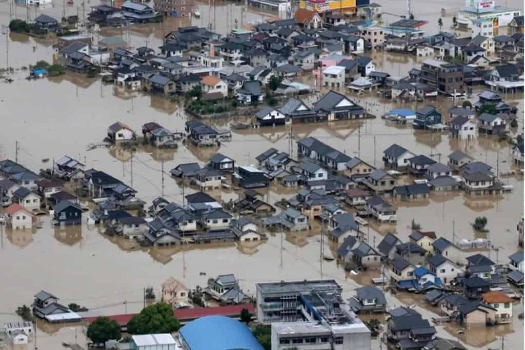 Heavy rains in western Japan have led to intense flooding and landslides