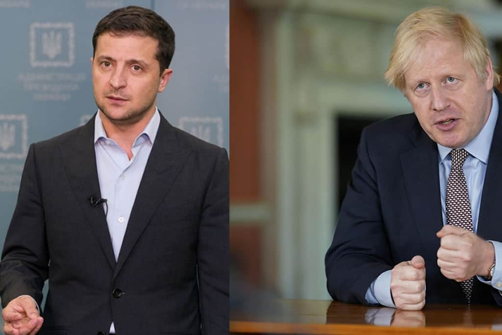 Boris Johnson And President Volodymyr Zelenskyy