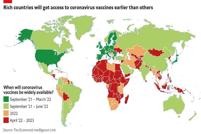  Geopolitics and COVID-19, a map of the coronavirus vaccine
