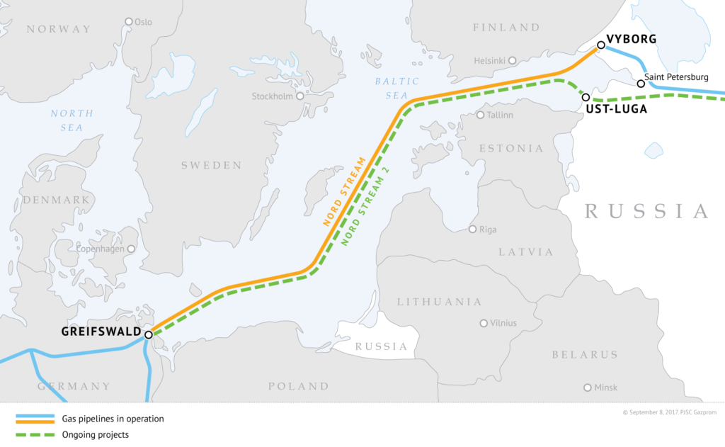 Nord Stream 2 Pipeline Project Map