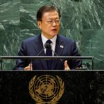 south korea's president moon jae in addresses 76th session of the u.n. general assembly in new york city