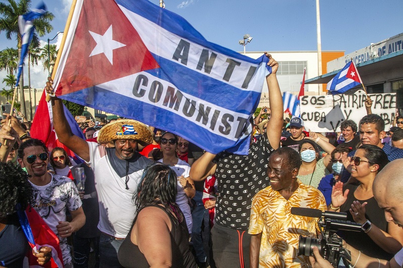 anti government protests receive severe treatment in cuba