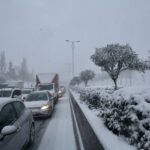 snownado snow covers greece and turkey stranding life for many