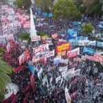 argentines march against the government's agreement with the imf, in buenos aires