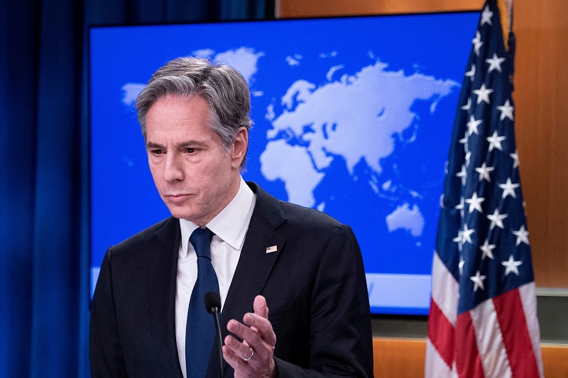 file photo: u.s. secretary of state blinken speaks about russia and ukraine in washington