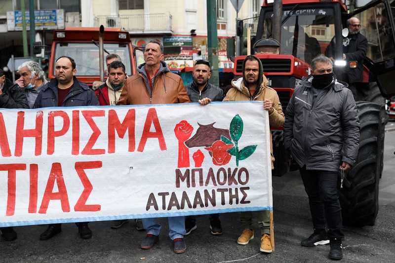  Greek farmers protest fuel, fertilizer costs