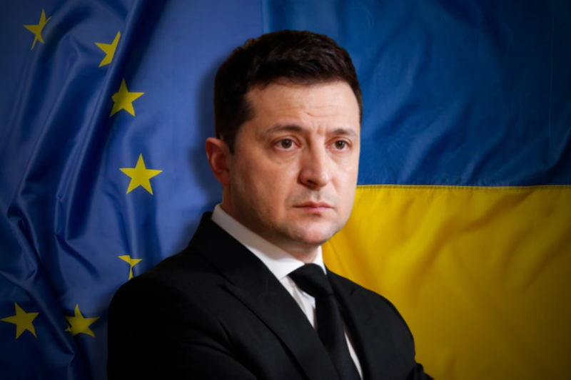 Ukraine President Zelenskyy Signs An Application For Membership In European Union