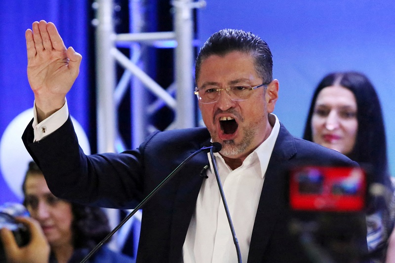 chaves speaks after winning costa rican presidency in run off election