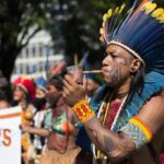 indigenous protest against bolsonaro bill in brazils capital