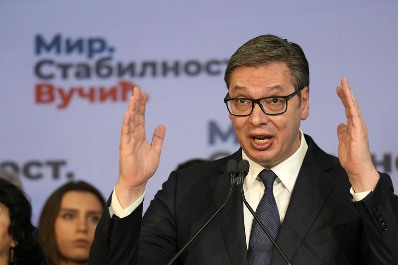  Serbia’s Aleksander Vucic confirms re-election victory