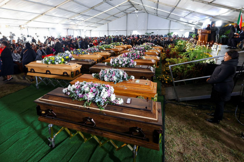  South Africa holds memorial for 21 teens who died in tavern