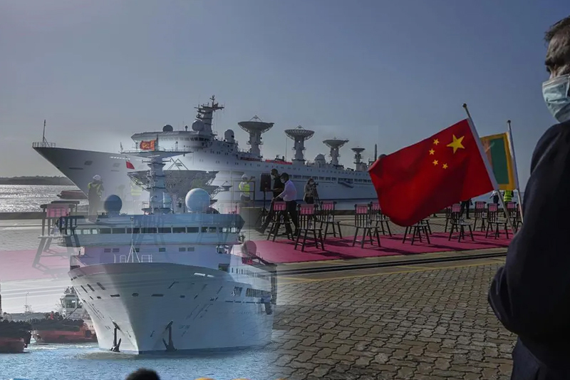 chinese navy vessel arrives at sri lanka port to security concerns from india