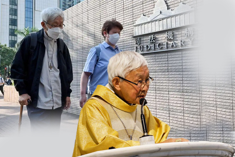 hong kongs cardinal zen on trial over funding arrested protesters