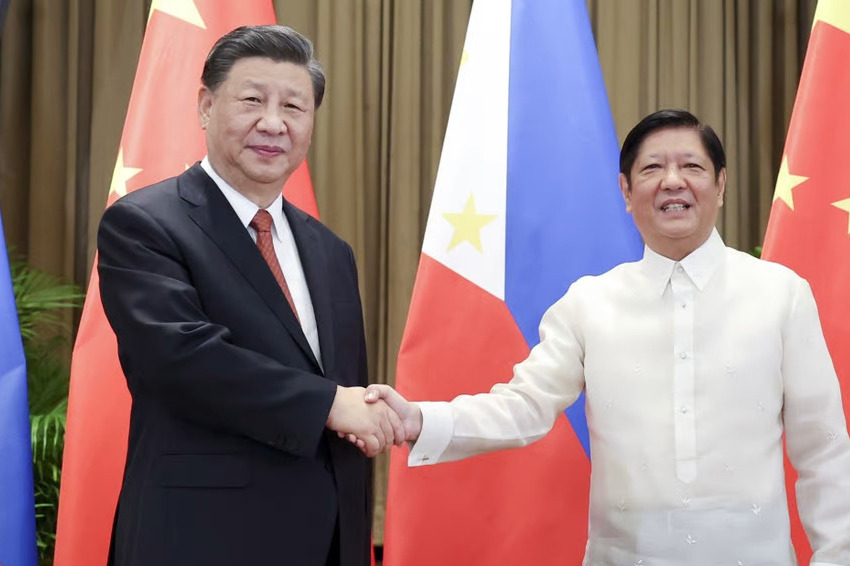 marcos says that harris' visit won't cause any trouble with china