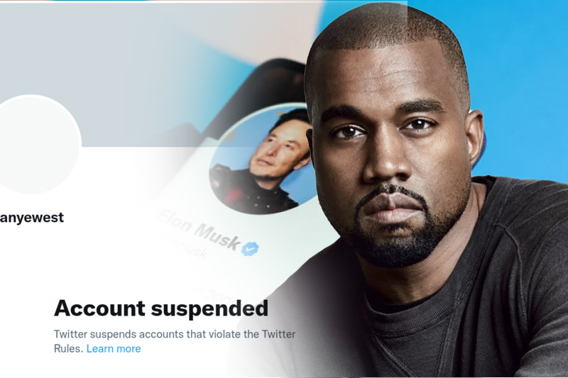 ye suspended from twitter by musk for posting swastika inside star of david