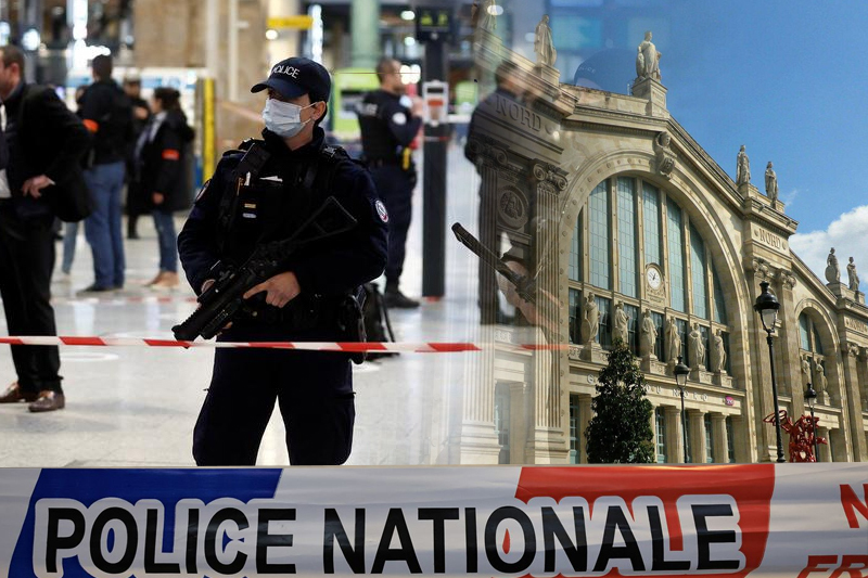  6 stabbed in central Paris railway station, attacker shot by police