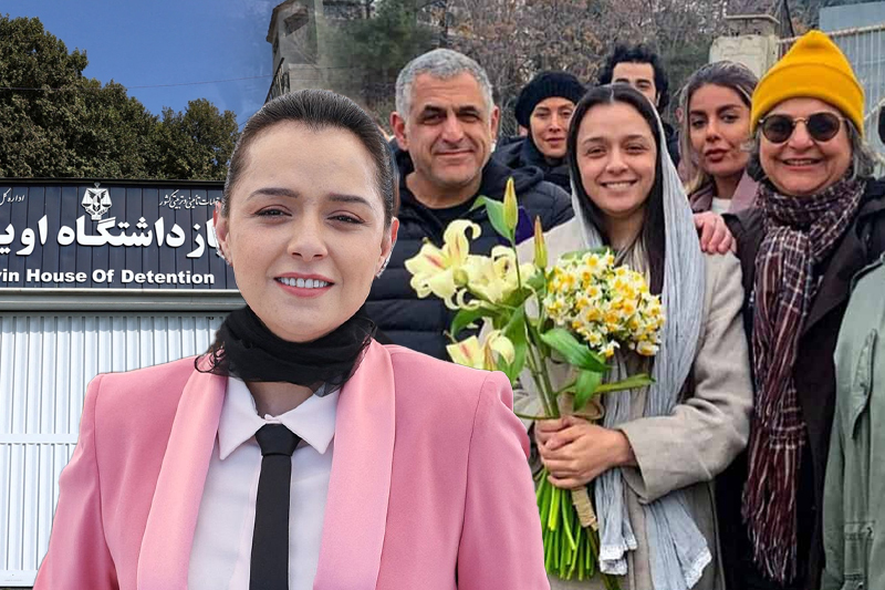  Top Iranian actress walks out of jail without hijab