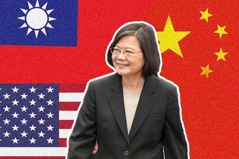 Taiwan President Tsai Ing-wen arrives in the US