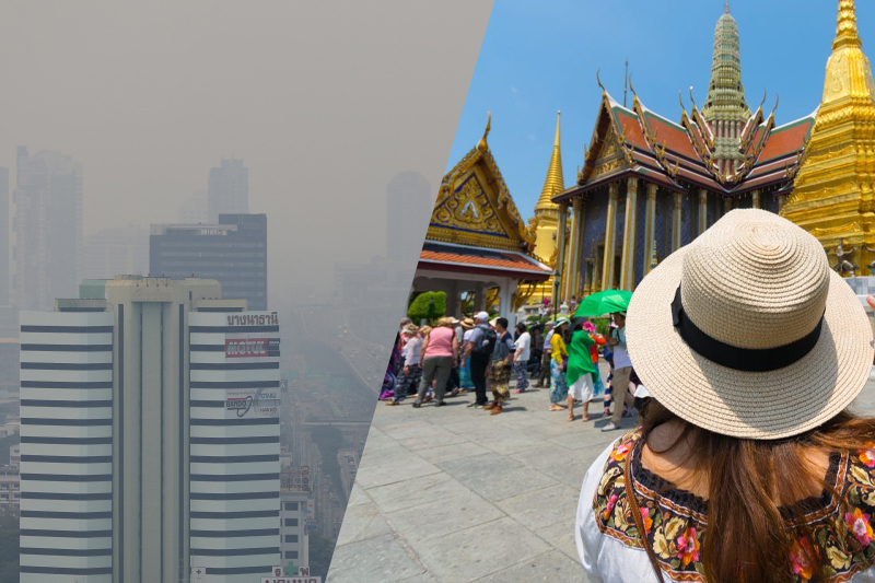 Thailand's tourism can be affected by air pollution