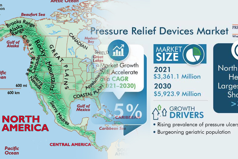 The industry for pressure relief devices is dominated by North America