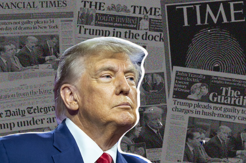 How different newspapers reported Trump's dramatic day in court