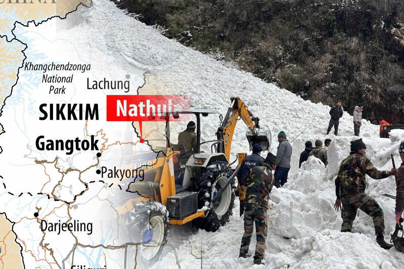  Sikkim: Massive avalanche hits Nathu La, seven dead and several feared trapped