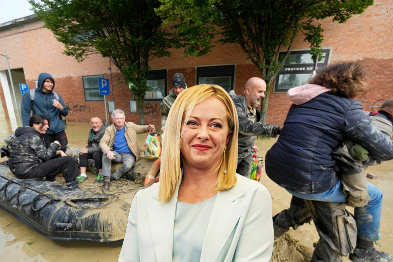 Giorgia Meloni visits areas in northern Italy badly hit by deadly floods