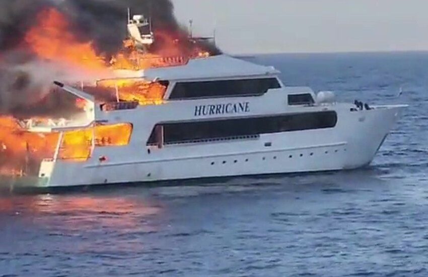  Search underway for three Brits missing after Egypt boat fire