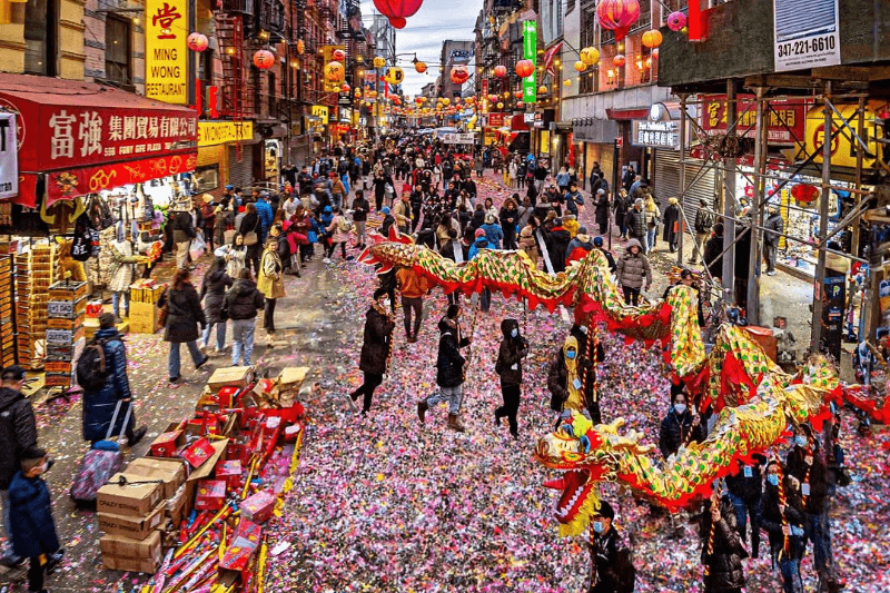 nyc lunar new year parade route dragon dance
