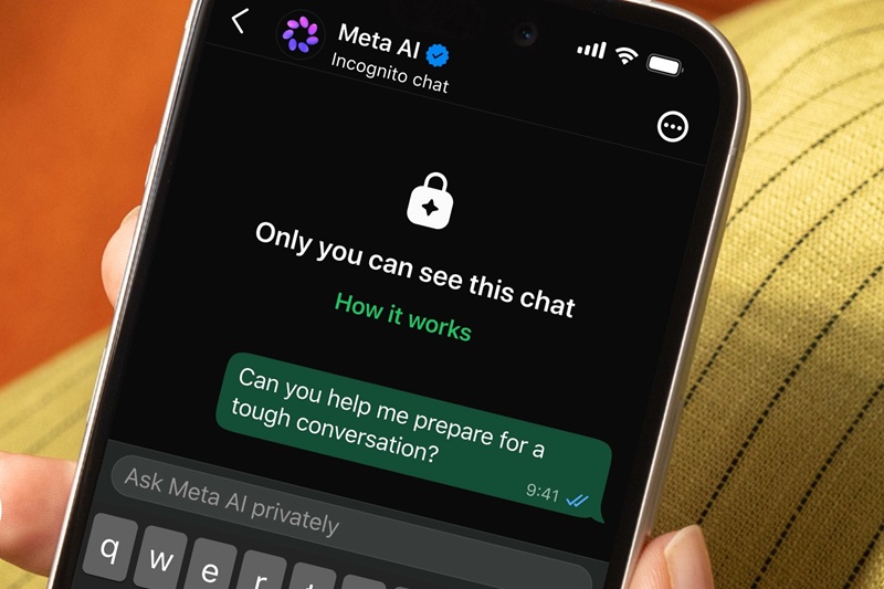 meta ai private whatsapp chats & ray ban gesture typing
